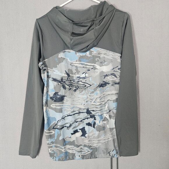 Underarmor Loose Fit Rash Guard Women's S Camo Hooded Swim Shirt - Picture 2 of 5